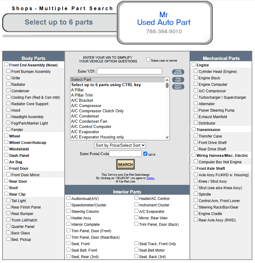 Multi-Part Search